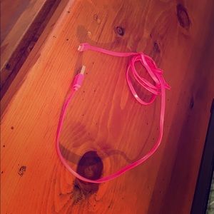 4 Feet pink IPhone charger